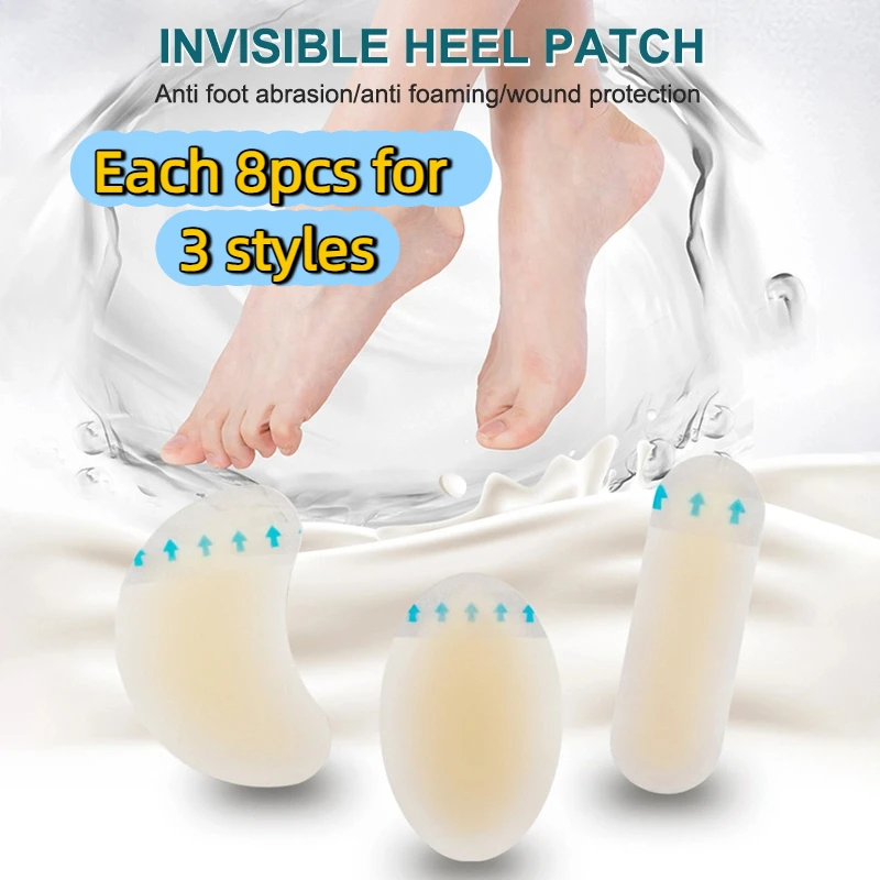 24 stücke Klebstoff Hydrokolloid Gel Blister Gips Ferse Anti-tragen Ferse Aufkleber Pediküre Patch Gips Fuß Pflege Werkzeuge