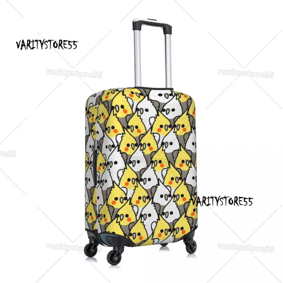 Custom Parrot Birds Cockatiel Squad Luggage Cover Protector Fashion Animal Travel Suitcase Covers for 18-32 Inch