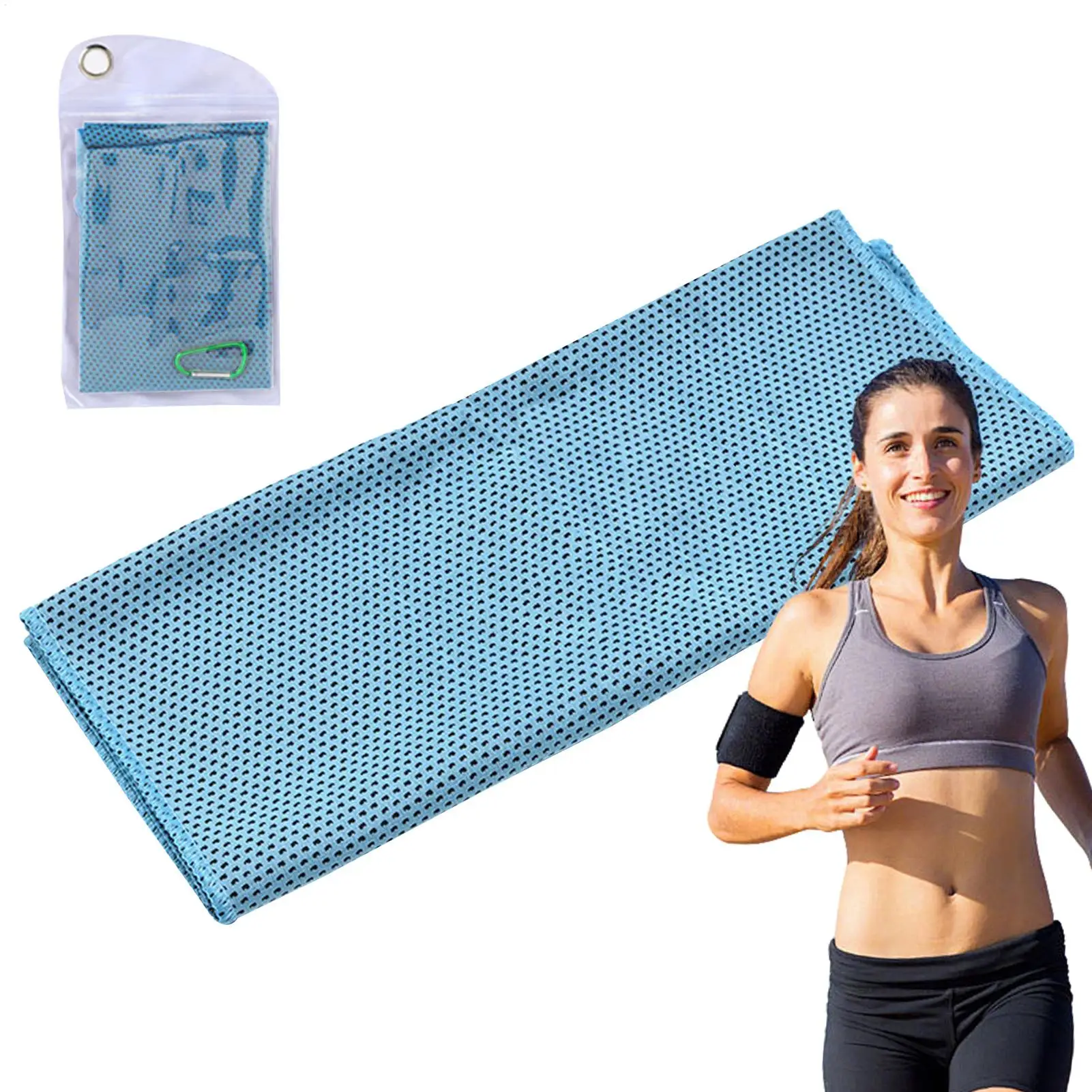 30x100cm Cooling Towel for Neck, Soft Breathable Ice Towel, Quick Dry Sweat Wicking Sports Towel for Gym Running Camping Fitness