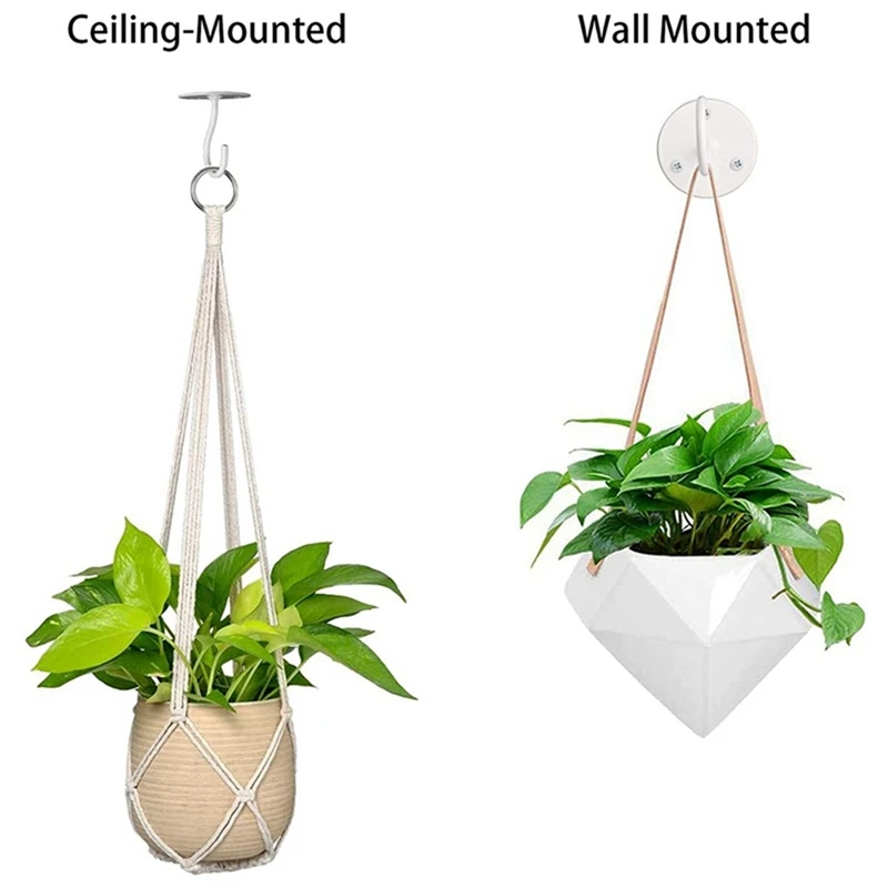 Crochets de Plafond pour Plantes de Face, Cintres Muraux RapDuty en Métal pour user inières, Comprend des Ancres de Cloisons Sèches Professionnelles, 4 Paquets