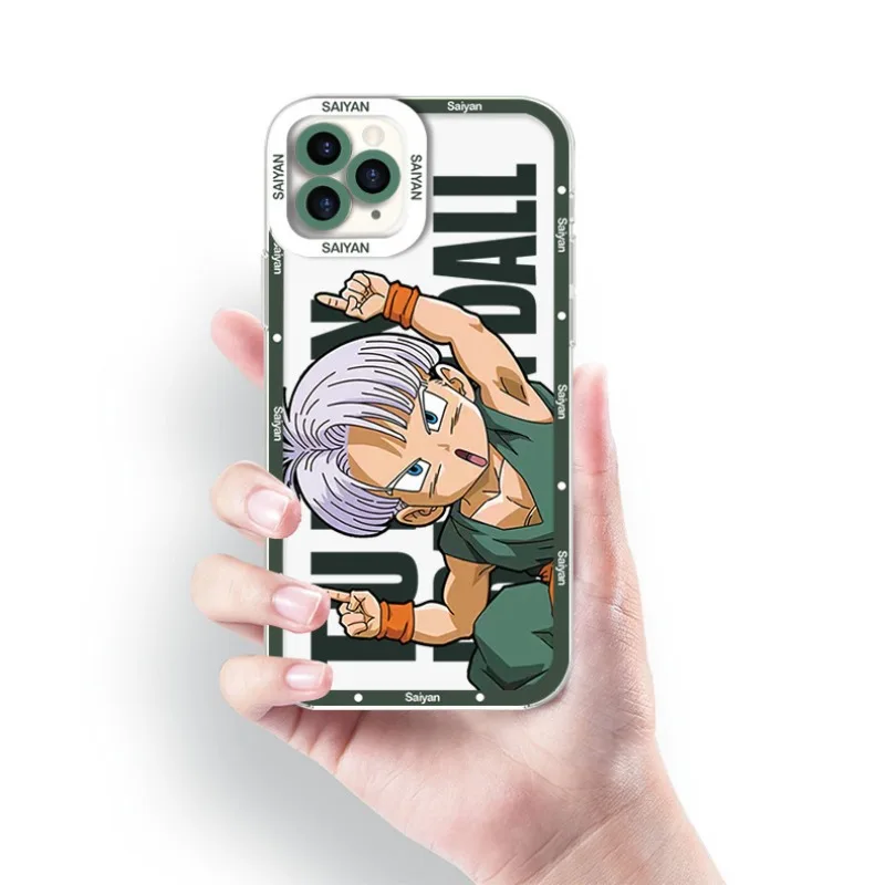 Casing Ponsel Dragon Ball Goku untuk IPhone 16 15 14 13 Pro Max Plus Sampul Lembut TPU Cangkang Abrasi Anti Jatuh Aksesori Semua Inklusif