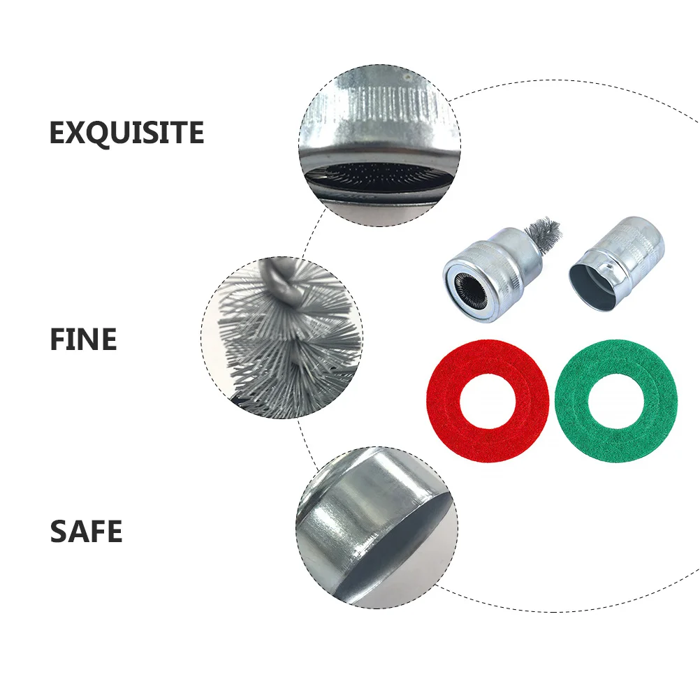 مجموعة واحدة من فرشاة التنظيف الطرفية مع فواصل شعيرات فولاذية شديدة التحمل لإزالة التآكل وصيانة السيارات
