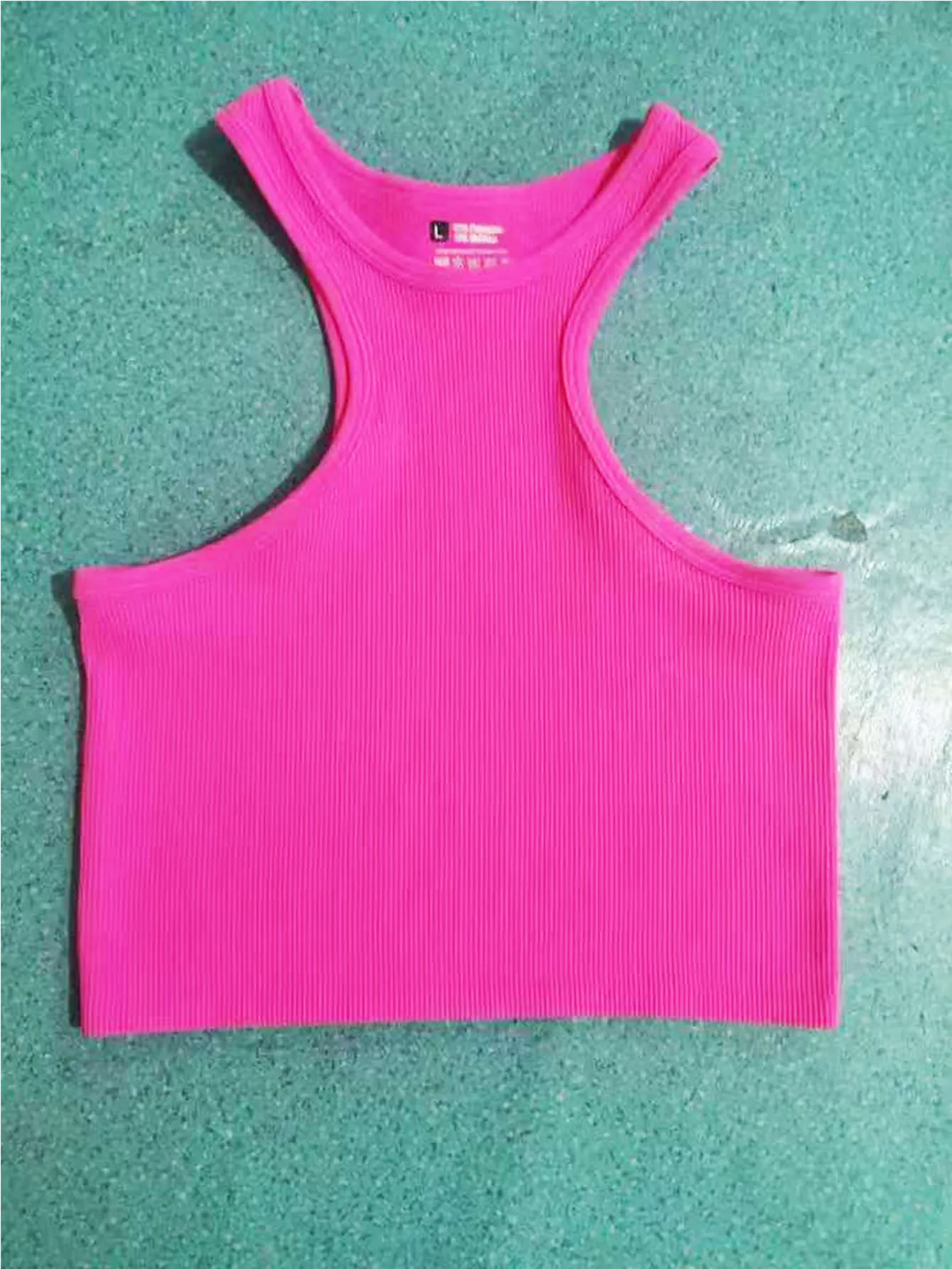 Seamless knitted high-elastic belly-baring yoga ribbed vest workman's back sleeveless sexy halter bra nylon quick-drying running