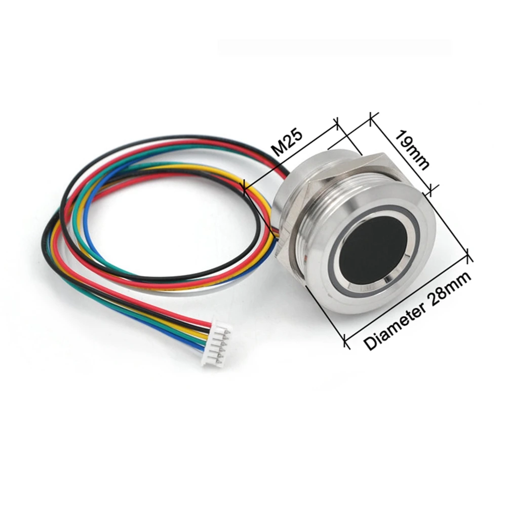 A49T R503-5V RGB LED DC5V UART MX1.25-6Pin Módulo de impressão digital capacitivo à prova d'água Sensor Scanner para Android