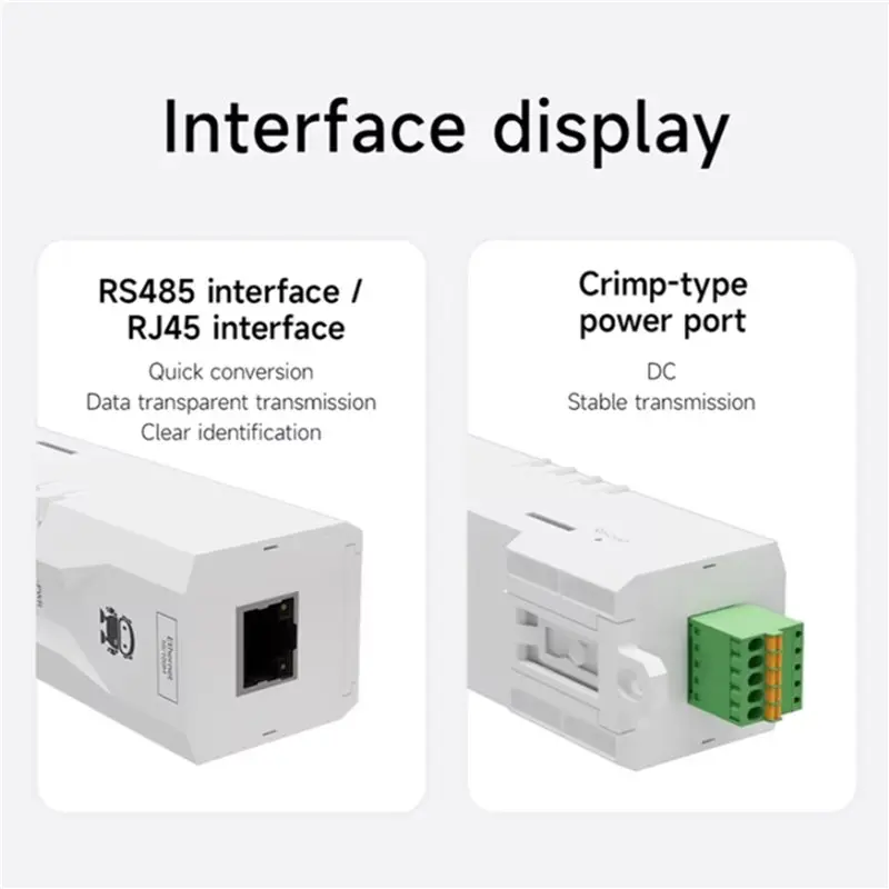 2X NA111-M RS485 To Ethernet Serial Server DC 8-28V RS485 RJ45 TCP/UDP MQTT Small Size Modbus Industrial