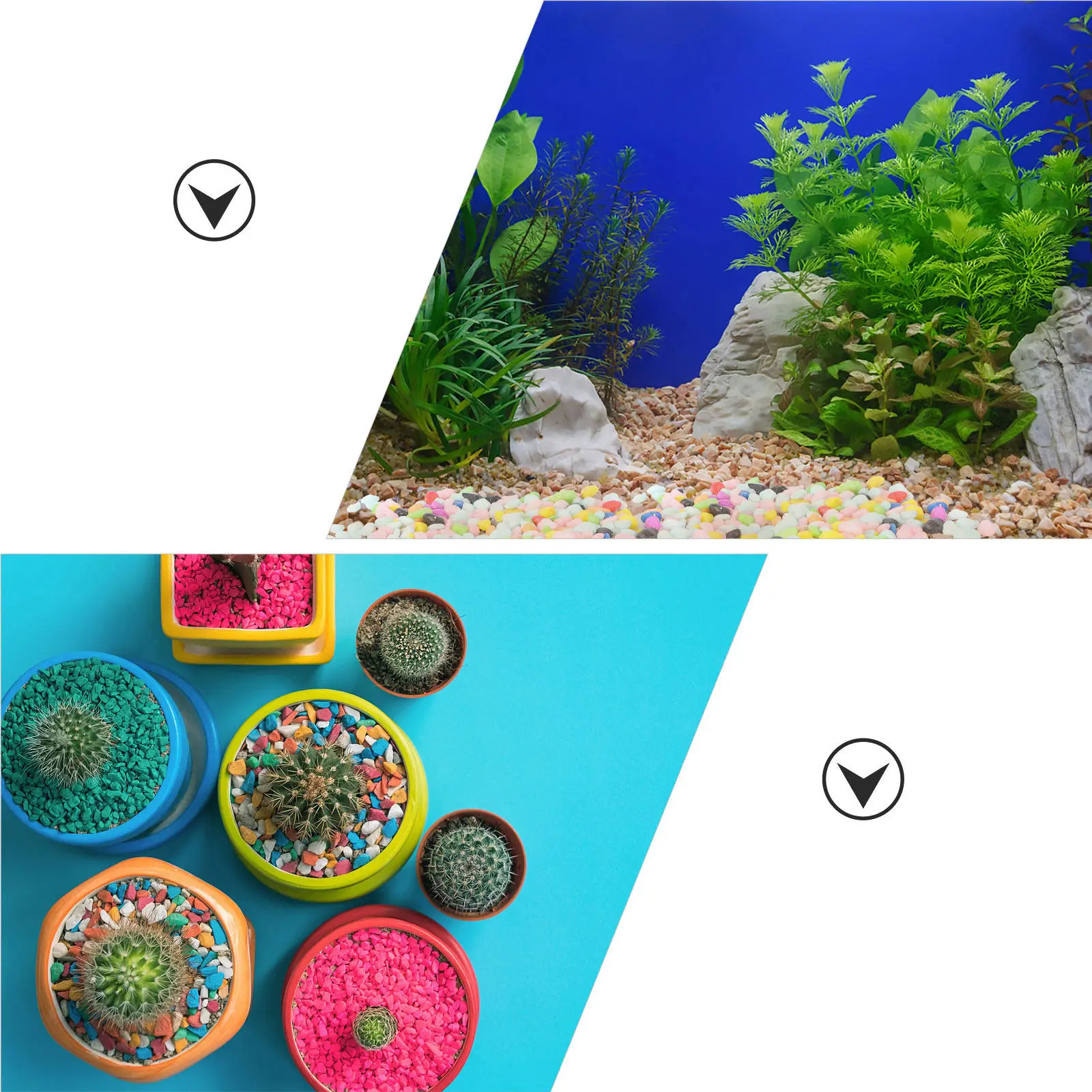 400Pcs Night Glow Gravel Resin Rocks Glow in The Dark Aquarium Garden Yard Decoration Glowing Gravel Glowing Stone