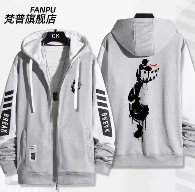 Anime Danganronpa: Trigger Happy Havoc Monokuma Cardigan Jacket Hoodie Autumn Winter Cosplay Men Women Coat Loose Tops anime