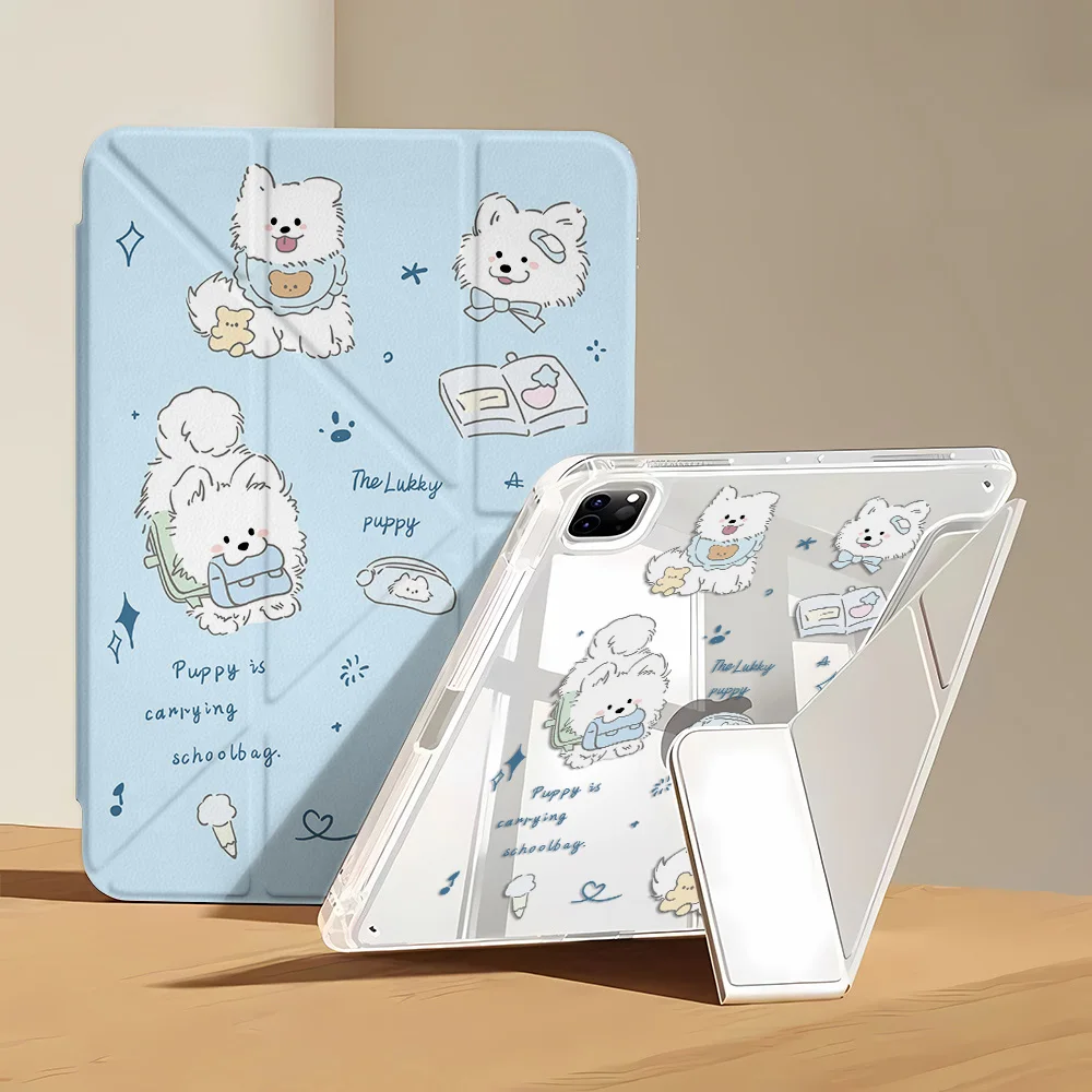 Cute Puppy 360° Rotation Case For iPad A16 11 10.9 inch 2022 Air 11 2024 13 5 4 3 2 1 iPad Pro 11 12.9 13 10.5 Mini 7 6 Covers