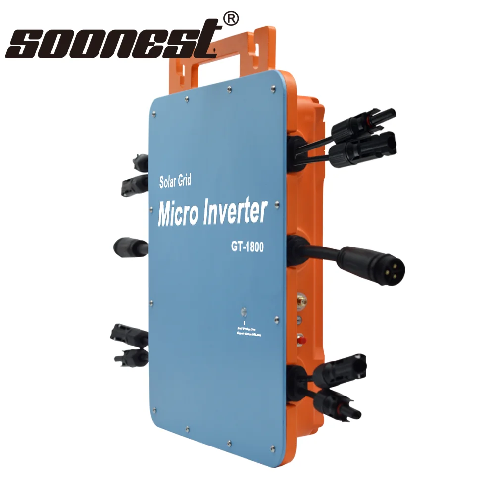 Smart 1800W On Grid Tie Solar Micro Inverter Wifi Communication Mppt Pure Sine Wave Nep Bdm-1800 Microinverter