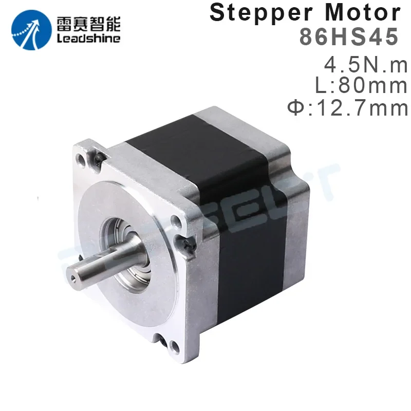 

86HS45 Leadshine 4.5Nm 643Oz.in Original 86mm NEMA34 2Phase 4.2A 8-Lead 12.7mm 1/2" Shaft Hybrid Stepper Motor For CNC Router