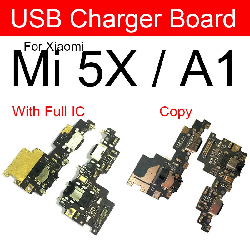 Usb Charging Jack Port Board For Xiaomi Mi 5 5c 5s 5X Mi 6 6X Charger Dock For Mi A1 A2 Connector Board Module Repair Parts