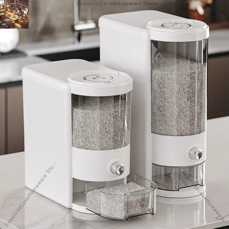 

Household sealed insect-proof and moisture-proof large-capacity rice bucket, grain tank, rice noodle storage tank, transparent