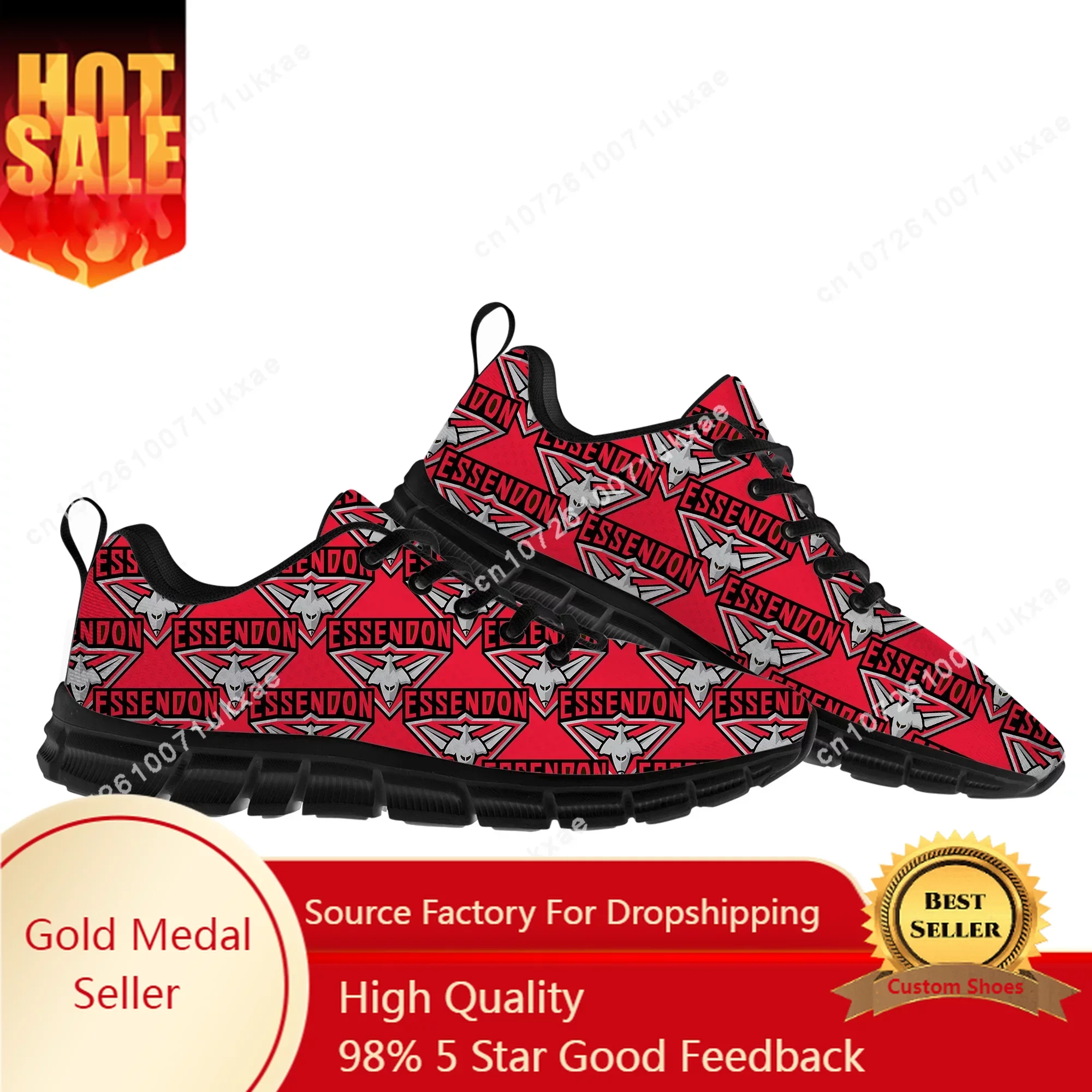 

Essendon Bombers Australian Football Sports Shoes Mens Womens Teenager Sneakers High Quality Sneaker Custom Shoes