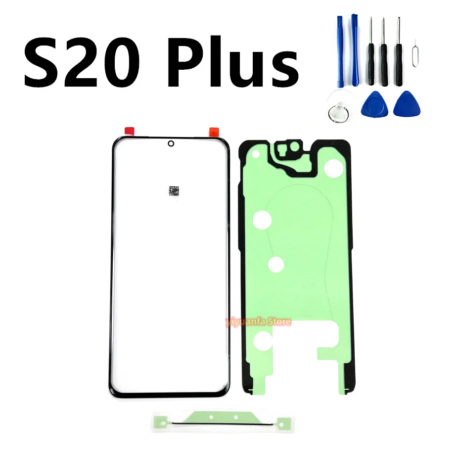 For Samsung Galaxy S20 S10 Plus Ultra Lite S10e S20fe 5G S20+ S10+ Front Outer Touch Panel Screen Glass Lens Replacement Parts