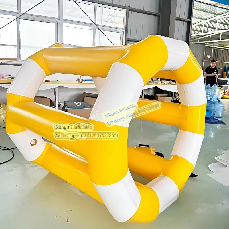 

PVC Giant Inflatable Wheel Roller, Colorful Water Rolling Wheel Float for Kids Summer Swimming Pool Parties, Rolling on Lawn