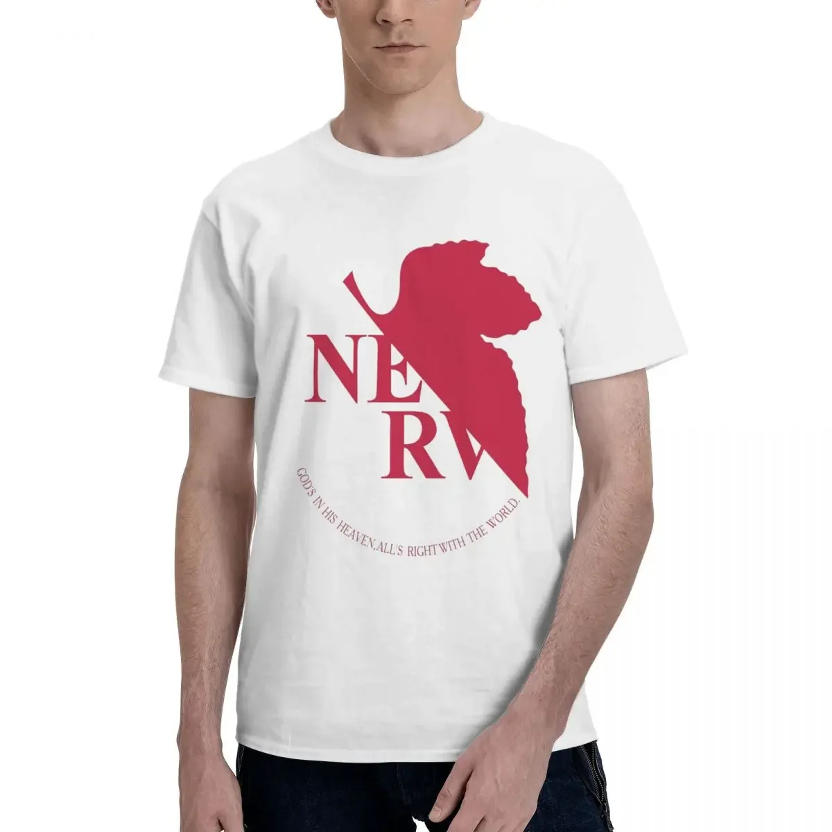 Nerv Logo 100% Cotton T-shirt Men Funny T Shirts Men Round Neck Short Sleeve S-6XL