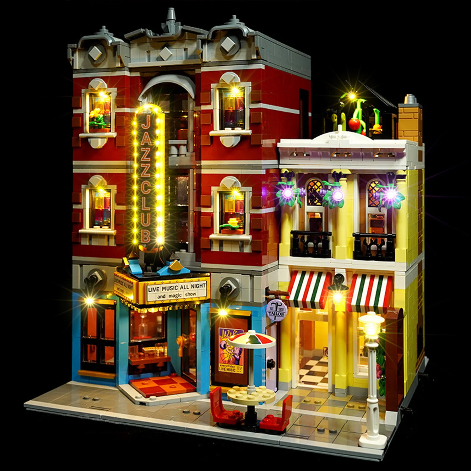 LYBMTWF Led Lighting Kit for LEGO-10312,Compatible with Lego Jazz-Club Model（Only Light kit Not Include The Lego Set）