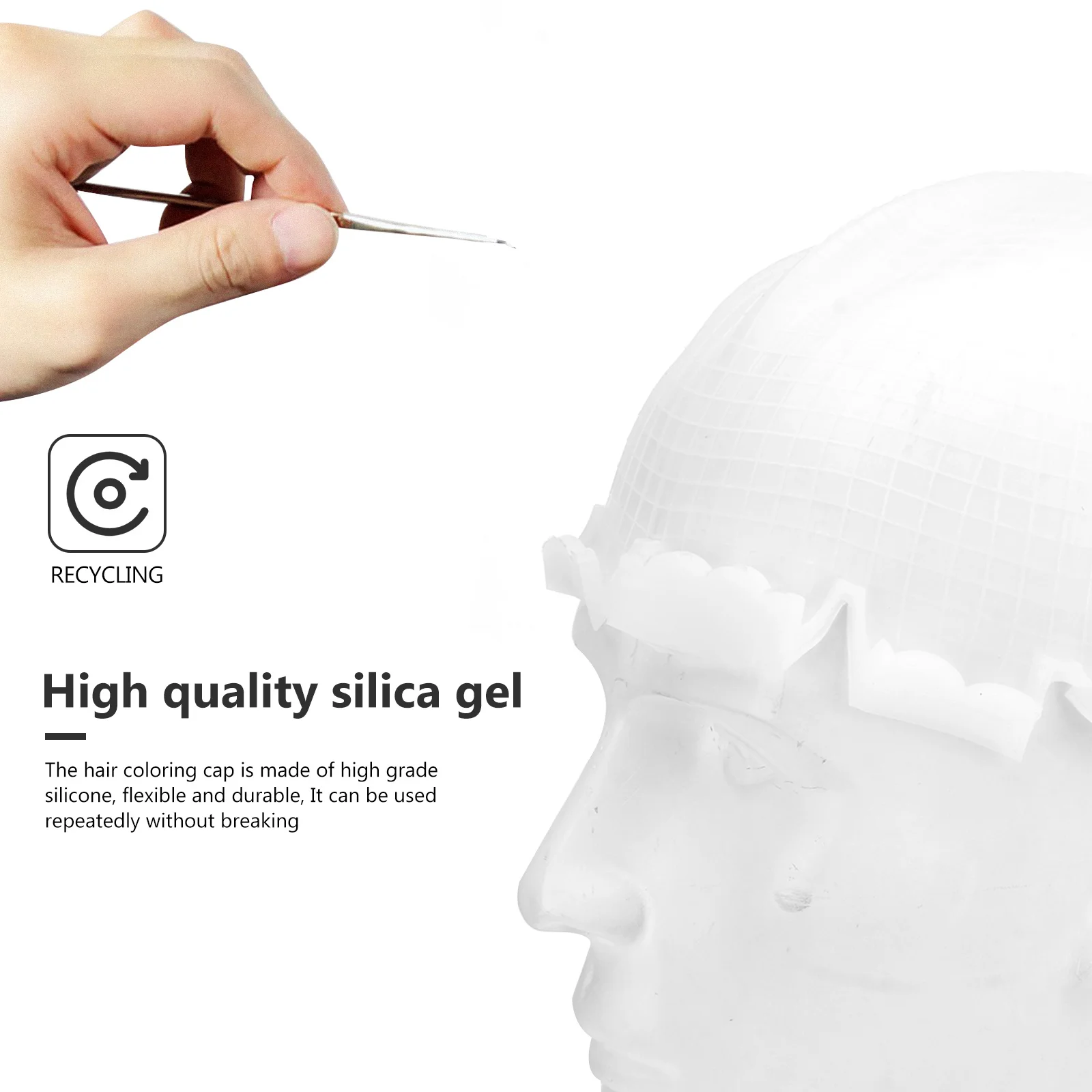 

Hair Dye Artifact Frosting Color Tool Salon Cap Adjustable Hat for Coloring High Temp Silicone Durability Comfort Fit Hair Care