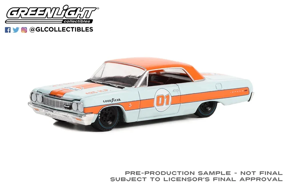 1:64 1964 Chevrolet Impala SS High Simulation Diecast Car Metal Alloy Model Car kids toys collection gifts W8