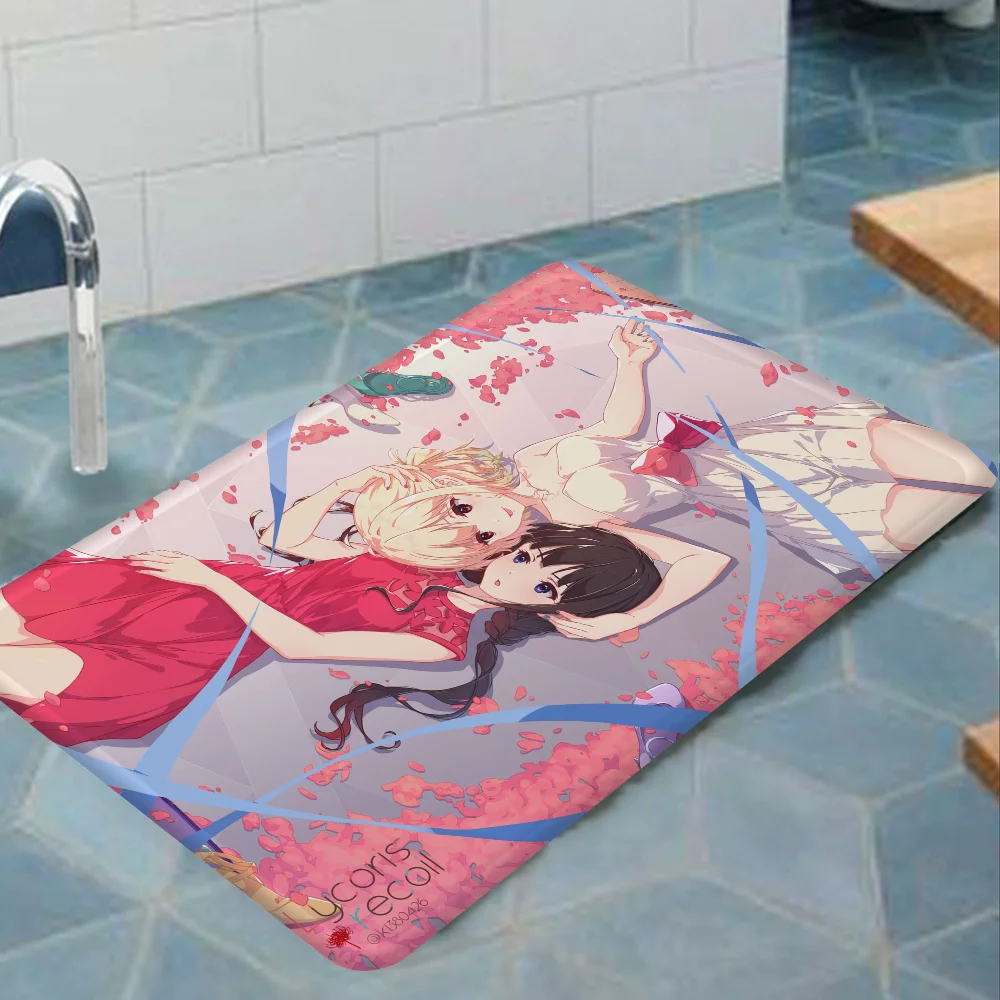 Lycoris Recoil Anime Floor Carpet Nordic Style Home Doormat Bathroom-Toilet Mats Bedroom Hotel Decor Mat