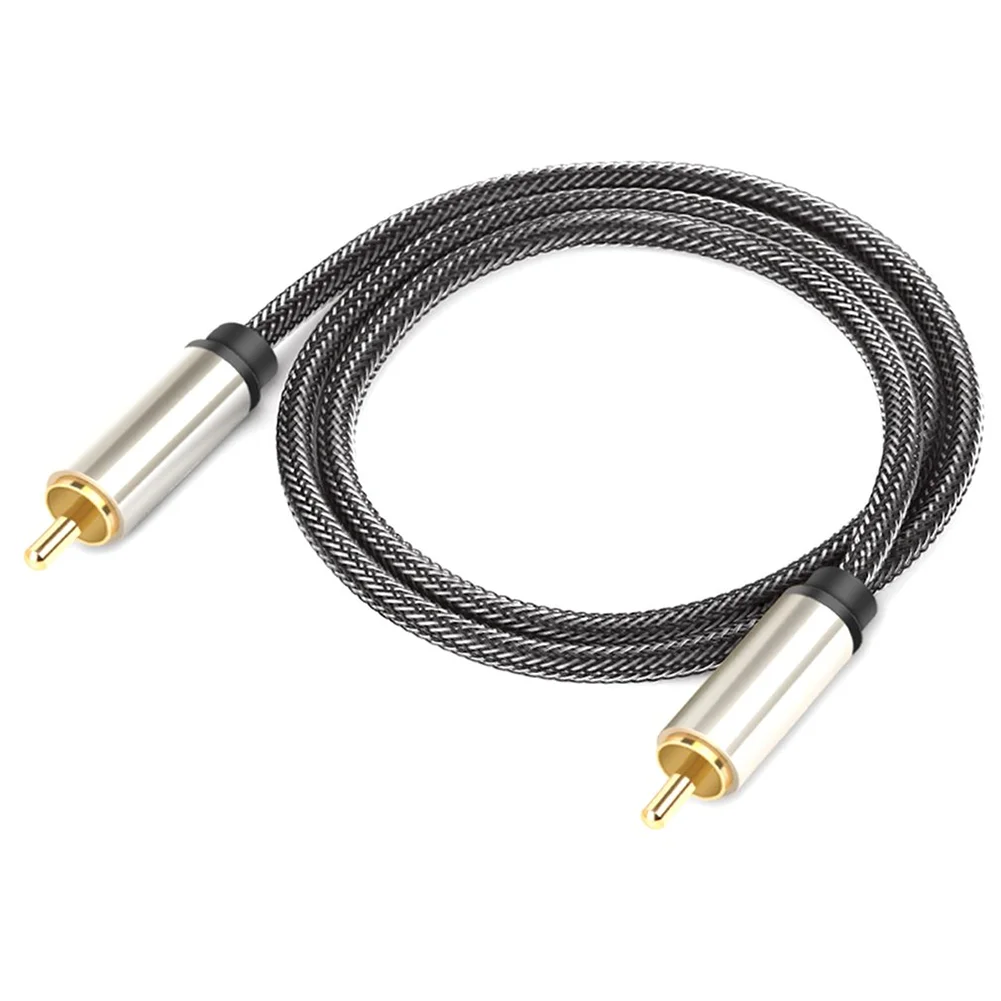 HIFI 5.1 Audio Cable Gold-Plated Digital Optical Fiber Cable RCA To RCA Male Subwoofer Cable for Amplifiers Home Theater HDTV