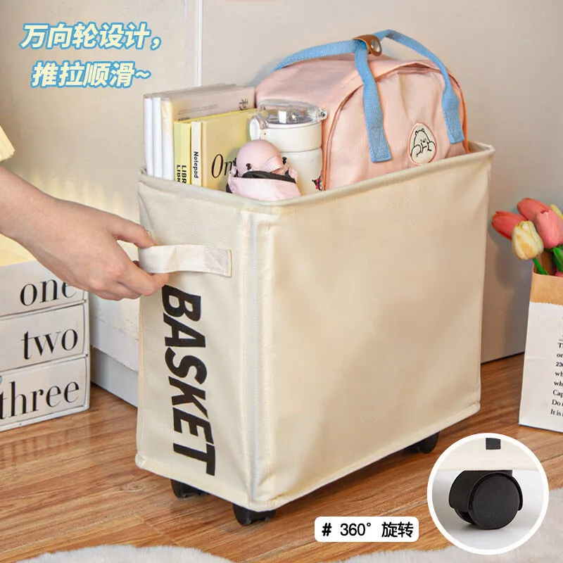 

Wheel mounted dirty clothes basket, storage basket, portable mini dirty clothes basket, foldable multifunctional household use