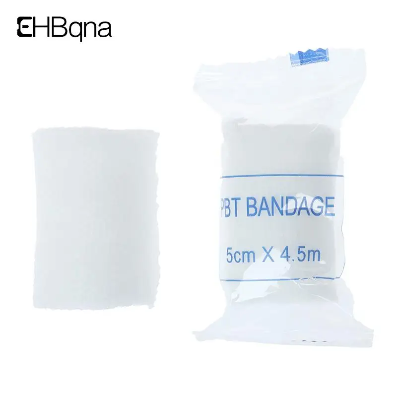 10 rolls/lot 5cmx4.5m PBT Elastic Bandage First Aid Kit Gauze roll Wound Dressing Medical Nursing Emergency Care Bandage