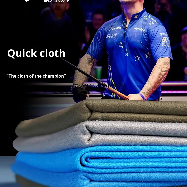 Kain Meja Biliar Khusus Kejuaraan Dunia 860 Impor, Aksesoris Snooker & Biliar untuk Meja Biliar