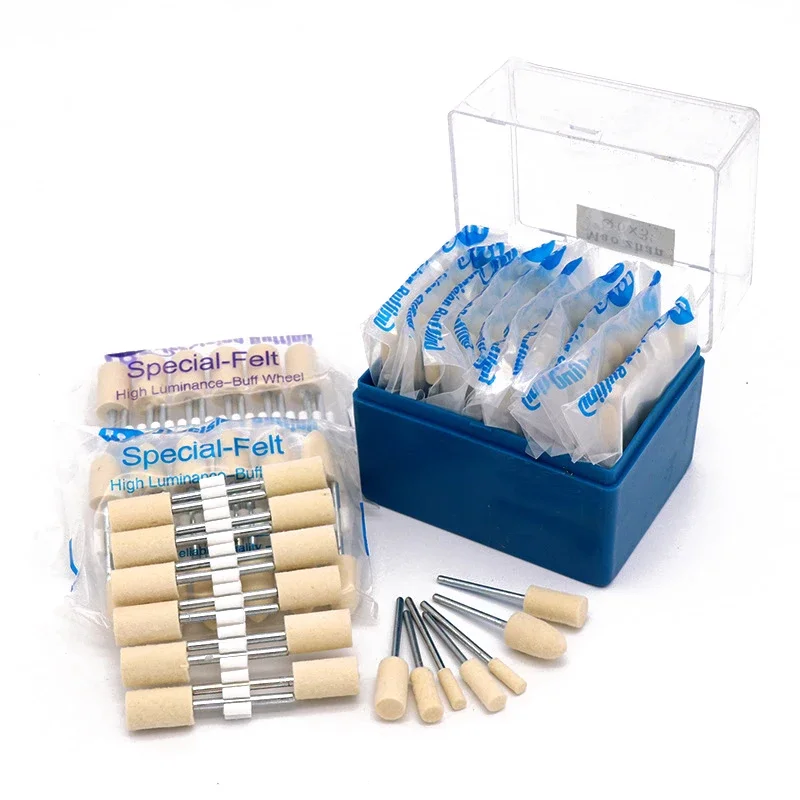 5 個のウールフェルトマウント研磨バフホイール 2.35/3mm シャンク ドリルロータリーツール用