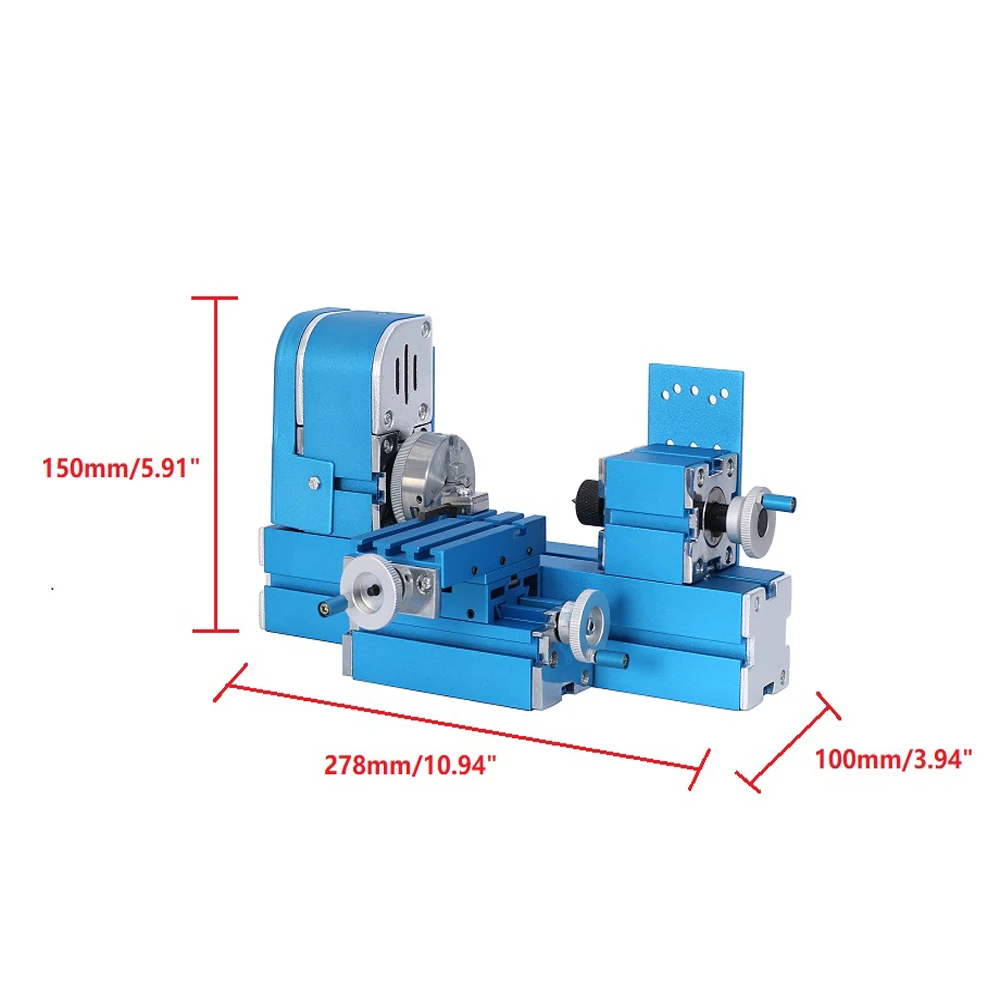 Imagem -02 - Grande Potência Mini Metal Torno Giratório Padronizado Educação Infantil Melhor Presente 24w 10000r Min Motor Diy