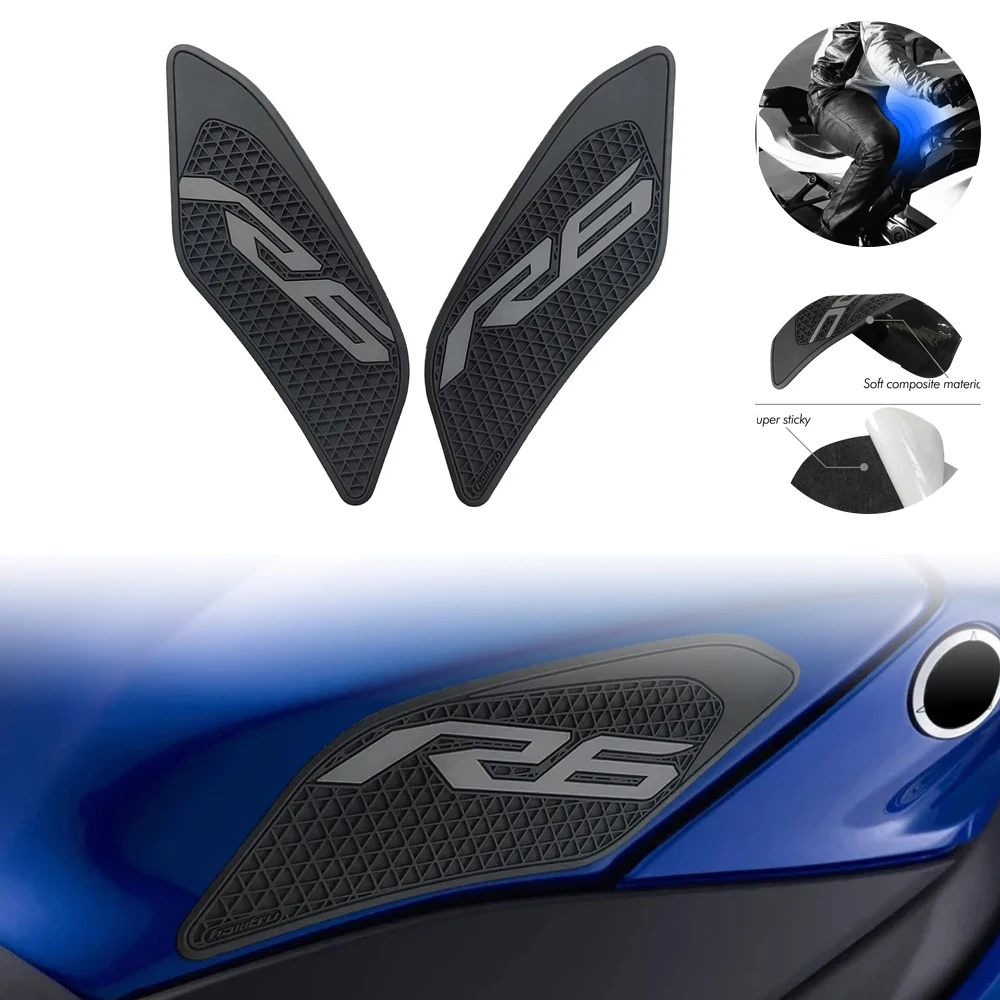 

For Yamaha 2017-2025 YZF R6 motorcycle anti slip side fuel tank pad protection PVC sticker
