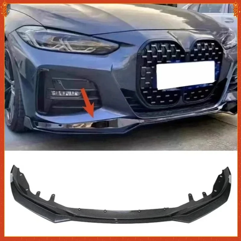 

For BMW 4 Series G22 G23 Real Carbon Fiber MP Style Front Bumper Diverter Spoiler Diffuser Front Lip Chin Accessories Body Kit