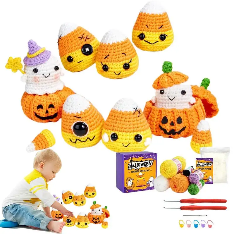 

Halloween Crochet Kit For Adults Adults Crochet Material Set Halloween Crochet Kit For Beginners Crochet Starter Knitting Kits