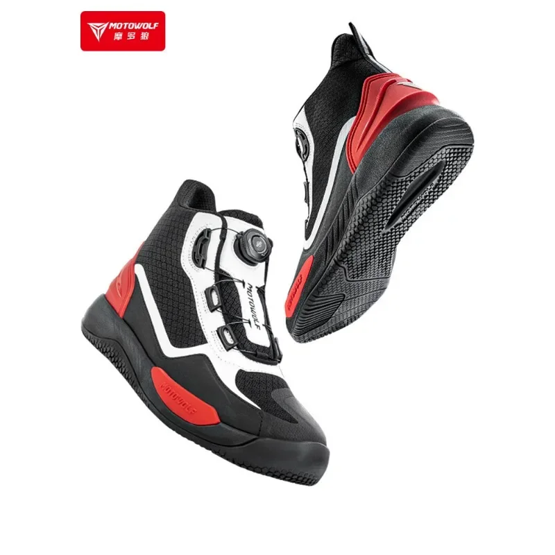 

Four Season Commuter Motorcycle Boots Men's Summer Breathable Anti-fall Moto Racing Shoes Casual Motorcycle Travel Boots