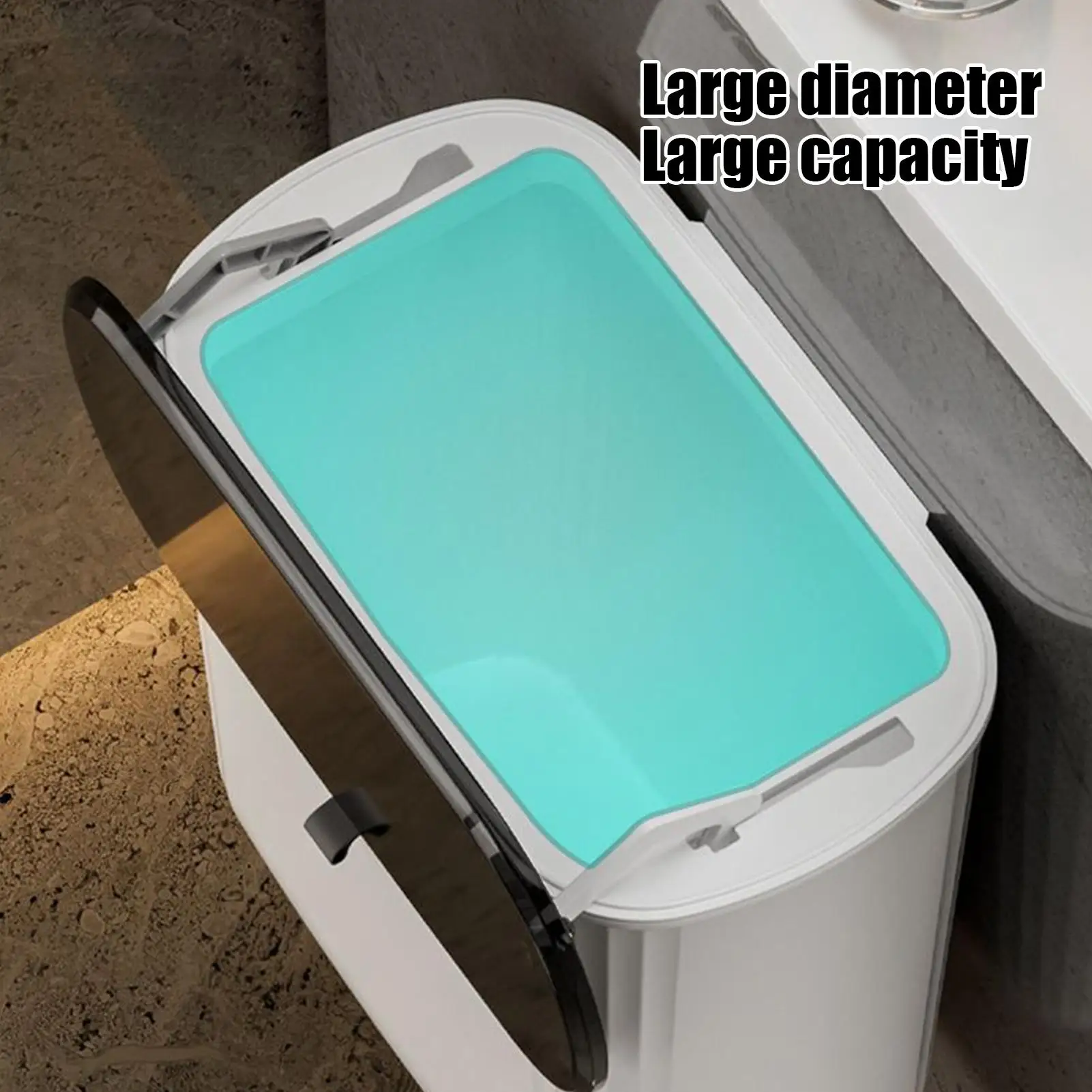 

Настенный мусорный бак, большой мусорный бак для ванной комнаты с крышкой, организация дома для раковины, стола, общежития, белья, угловой дверной туалет