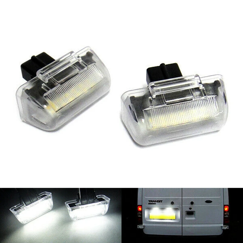 New2X LED Licence Number Plate Light White for Ford Transit Tourneo MK5 MK6 MK7 1995-14