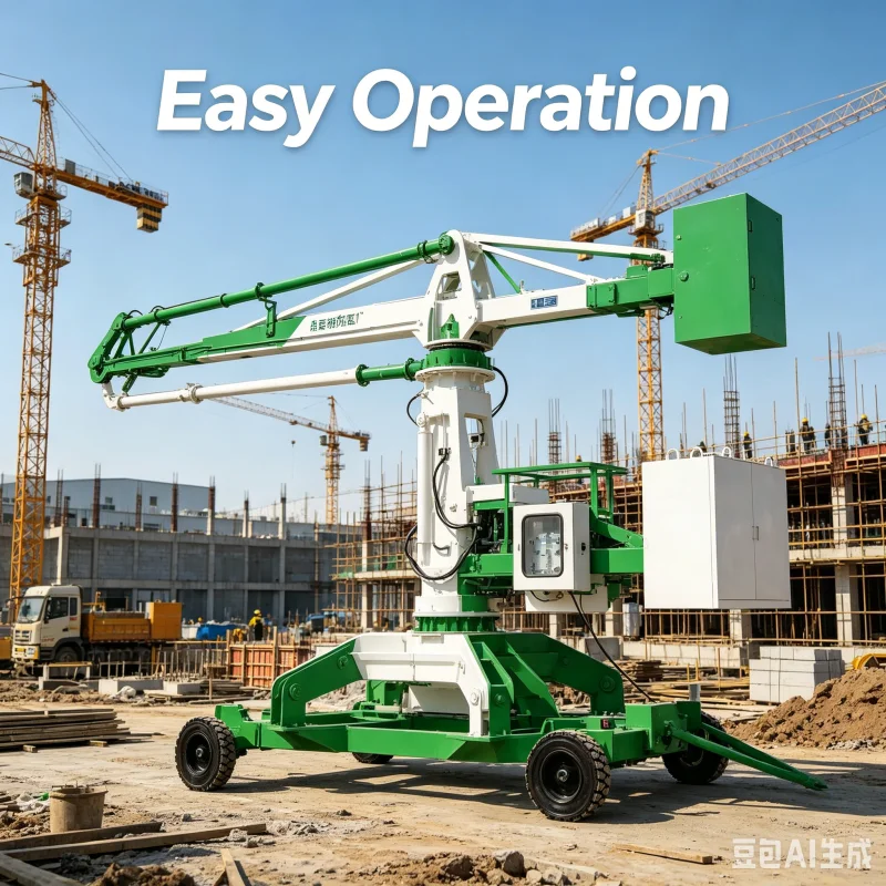 Custom Built Hydraulic Concrete Placing Boom For High Rise Building Construction Project To Save Labor Cost Safe Operation