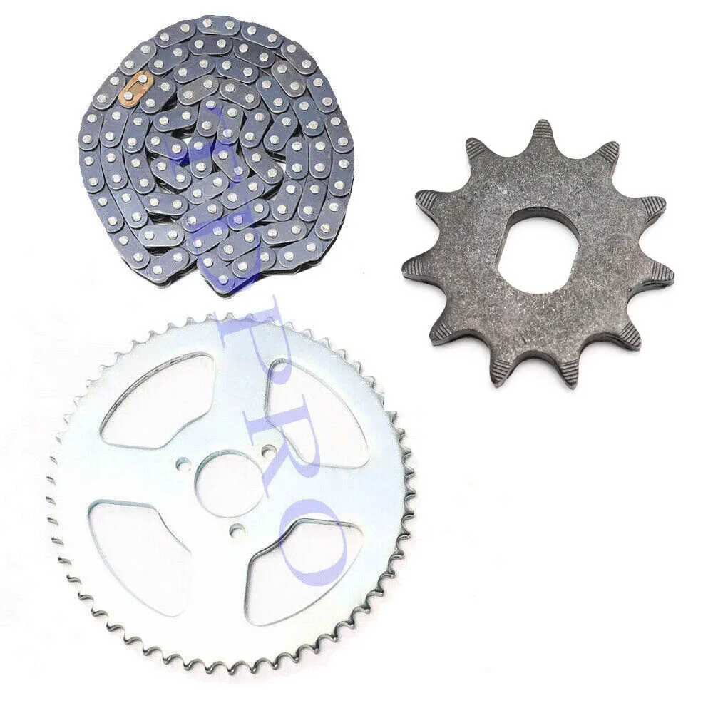 

Комплект цепи и звездочек T8F для 49-кубовых мини-мотоциклов, квадроциклов и картов