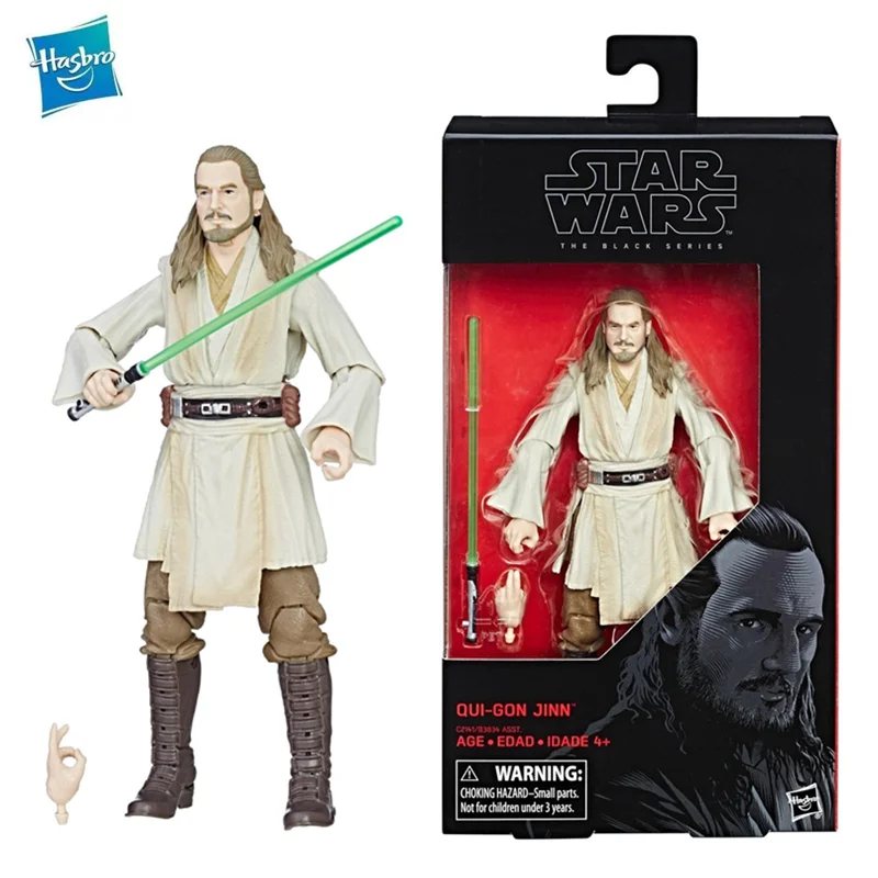 

Original 6 Inch Star Wars The Black Series Qui-Gon Jinn #40 Action Figure Collectible Toys