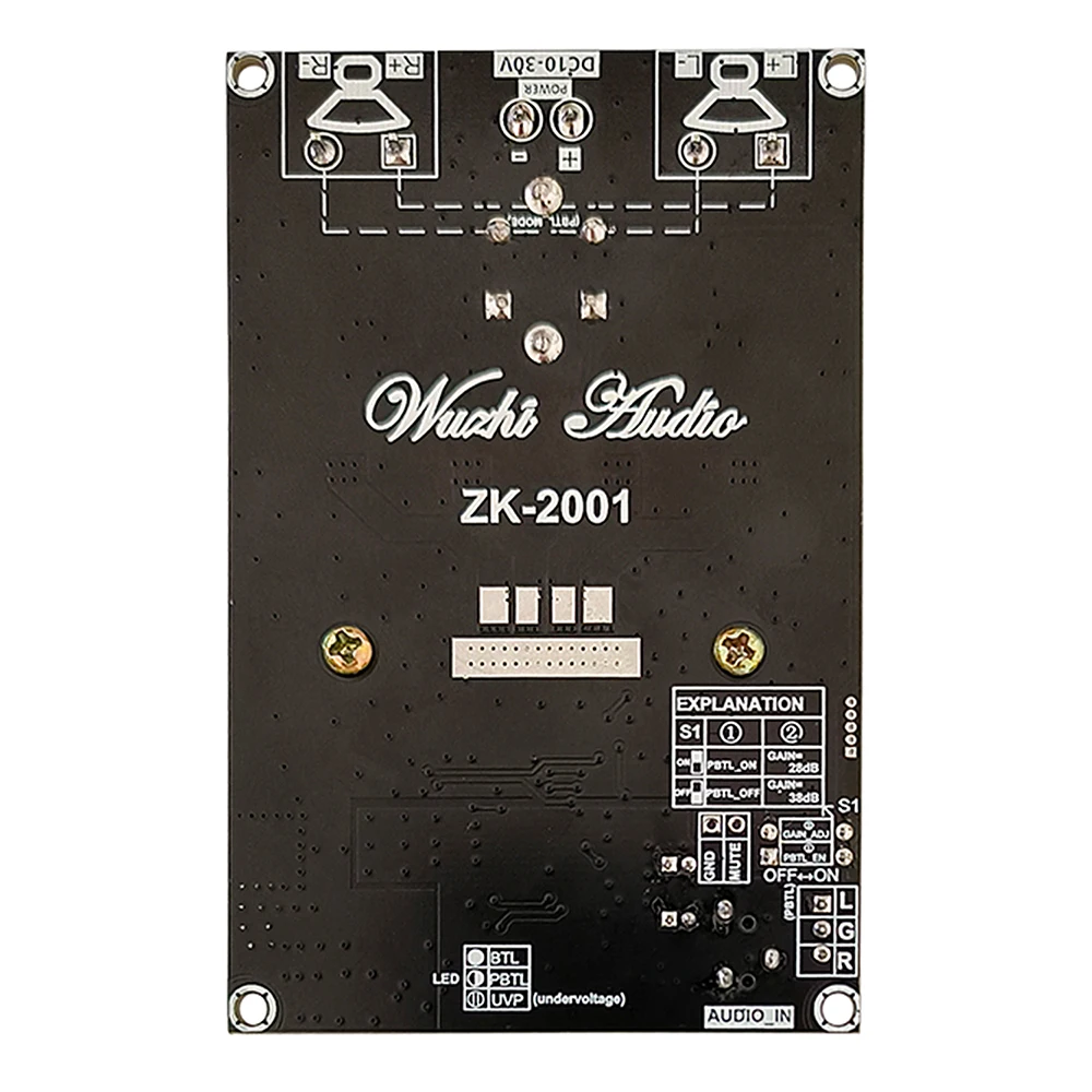 TPA3221 DC 10-30V ZK-2001 純粋ポストアンプボード デュアルチャンネル 100W+100W/ブリッジモノラル 200W アンプチップ サブウーファー スピーカー