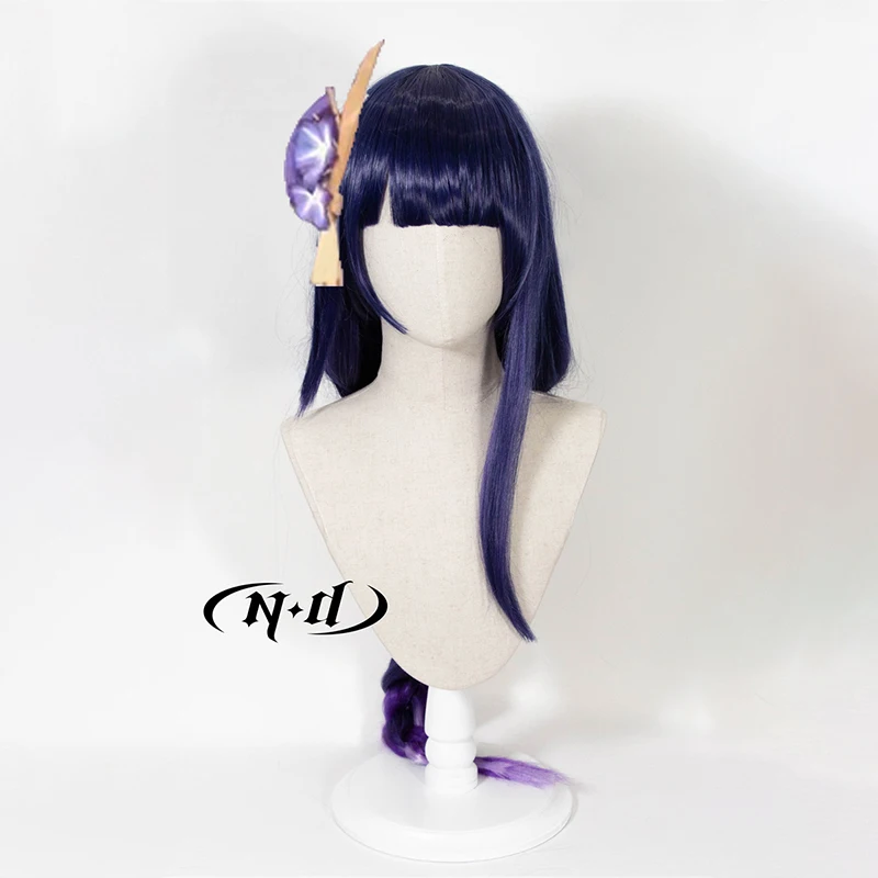 ND Raiden Shogun Cosplay Wigs Hairpiece Genshin Impact Cosplay Cosplay Hair Wigs for Women Comic Con Coser Heat Resistant