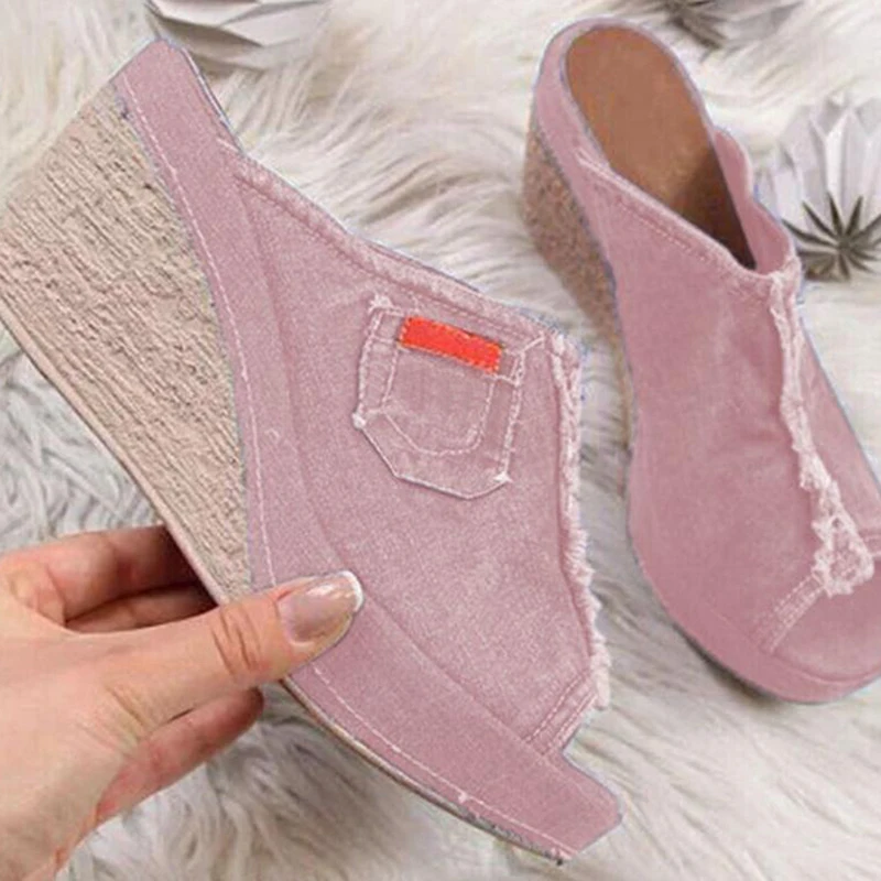 2022 New Arrival Women Sandals Women Summer Fashion Leisure Fish Mouth Sandals Thick Bottom Slippers Wedges Sandalias De Mujer