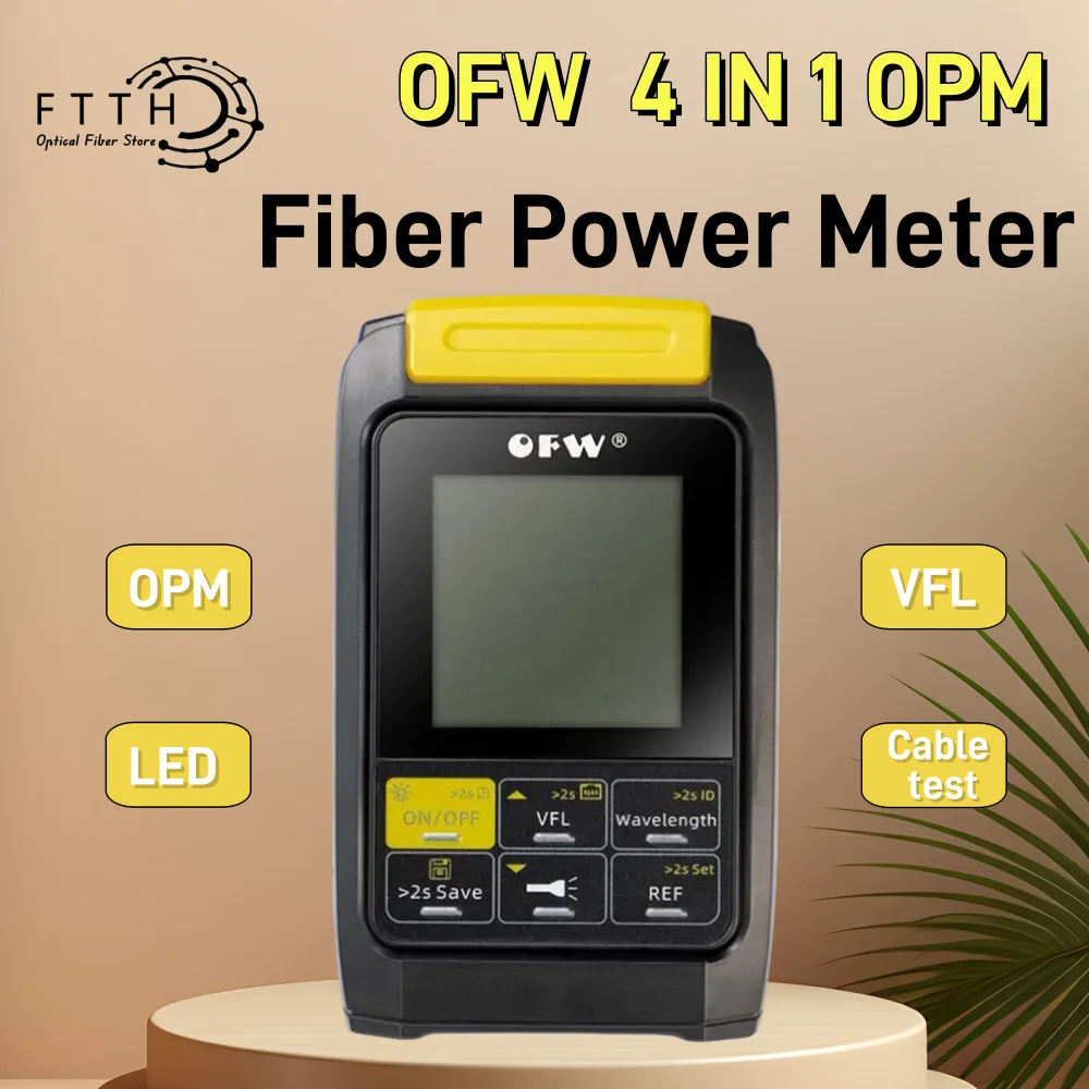 

FTTH mini 4in1 Fiber Optical Power Meter Fiber Optical Cable Tester VFL Lithium battery Universal interface adapter 1/20/30km