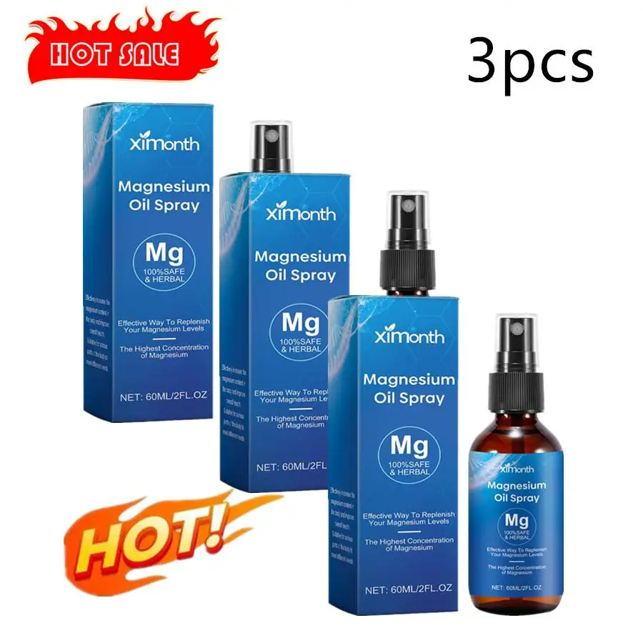 

3pcs 60ml Natural Magnesium Oil Spray