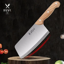 PLYS Stainless Steel Slicing Knife, Household Women's Model Kitchen Meat Cleaver, Light Handle Utility Knife