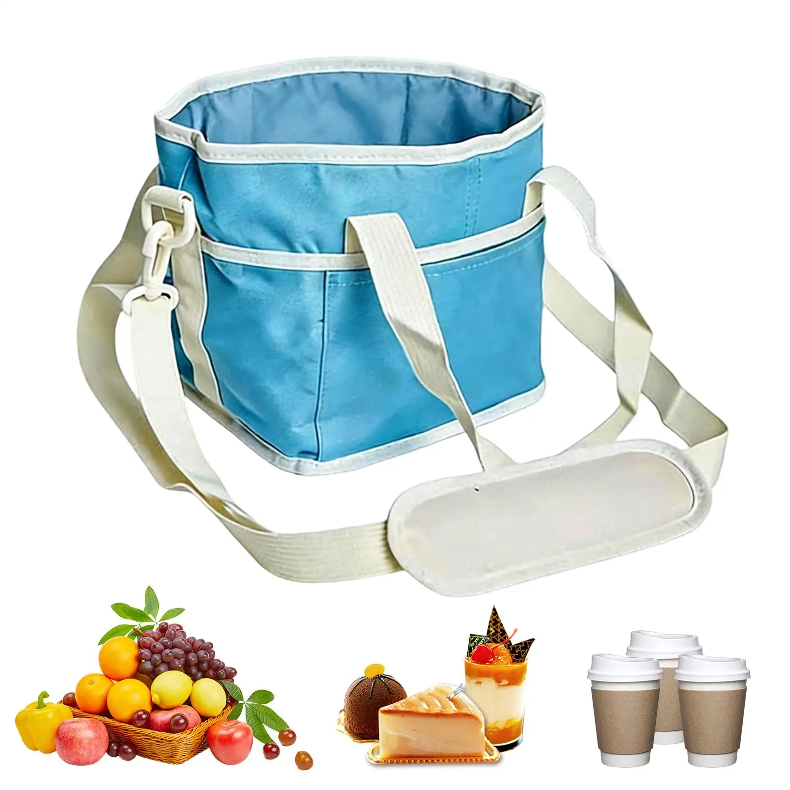 

4-Cup Waterproof Tote Folding Beverage Drink Carrier Bag Drink Carrier Bag Insulated For Delivery Travel Walking Camping Fishing