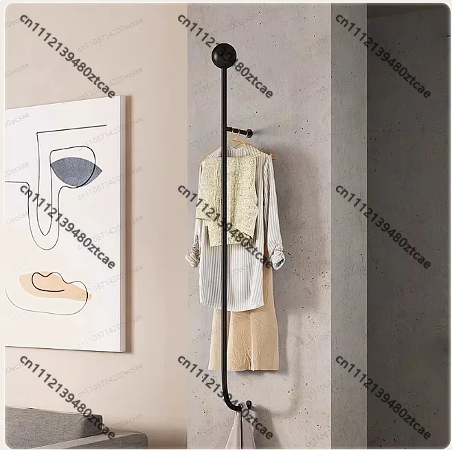 Men Metal Coat Rack Wall Mounted Black Iron Entryway Nordic Modern Bedroom Clothes Hanger Simple Garment Perchero Decorative