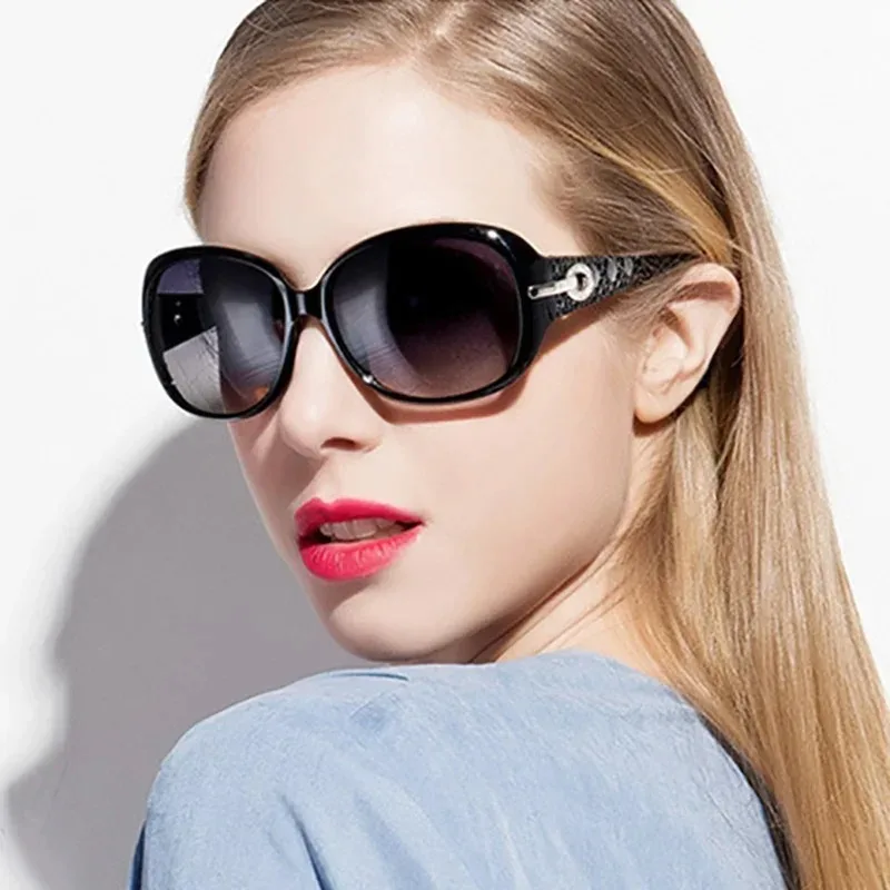 

Classic Vintage Large Frame Sunglasses Women's Design Brand Oval Sun Glasses Outdoor Travel Lady Eyewear UV400