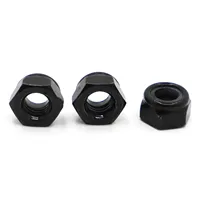1-50ocs Black Carbon Steel Hex Nylon Insert Lock Nut Self-locking Nylock Nut Locknut M2 M2.5 M3 M4 M5 M6 M8 M10 M12 M16