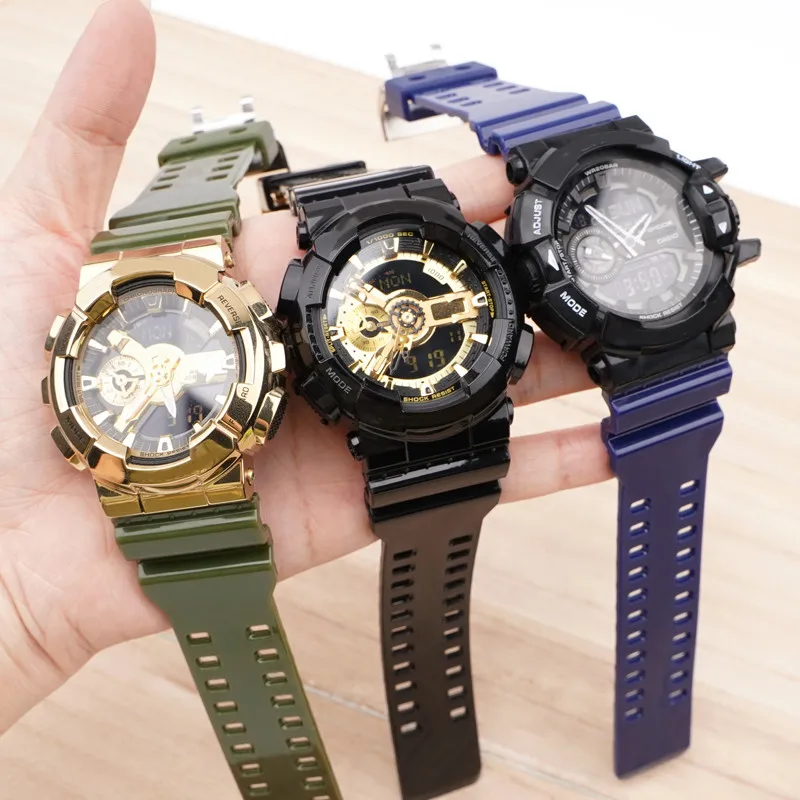 Strap for Casio G-SHOCK GA-100/110/140/200/400/700 GD-100 G-8900 GW-8900 Men Sport Waterproof Resin Silicone Watch Band 16mm